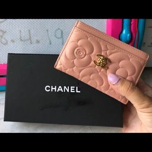 Chanel Pink Camellia Cardholder